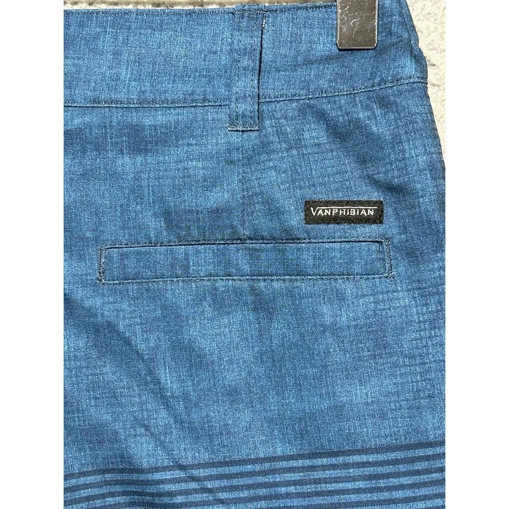Vans Vanphibian Boardshorts Boys Size 12 Blue Skateboard Skater Swimwear Youth